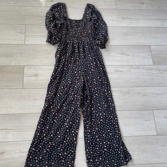 NWT Madewell Curved Lucie Smocked jumpsuit - Picture 4 of 7